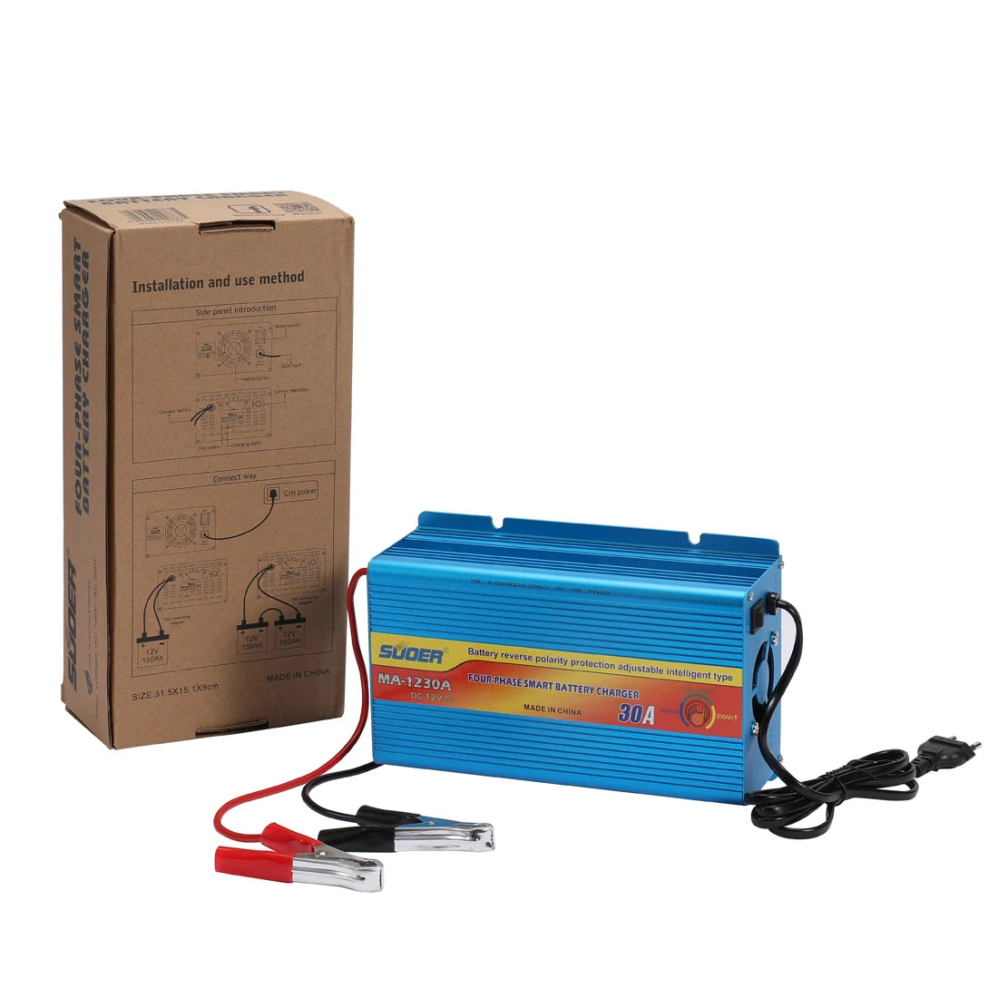 MA-1230A Solar Car Battery Charger for output 12V/30A, Input AC220V , 