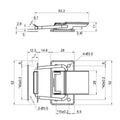 304 Stainless Steel Hatch Lock Hasp Chrome Plated Toggle Clamp for Mar