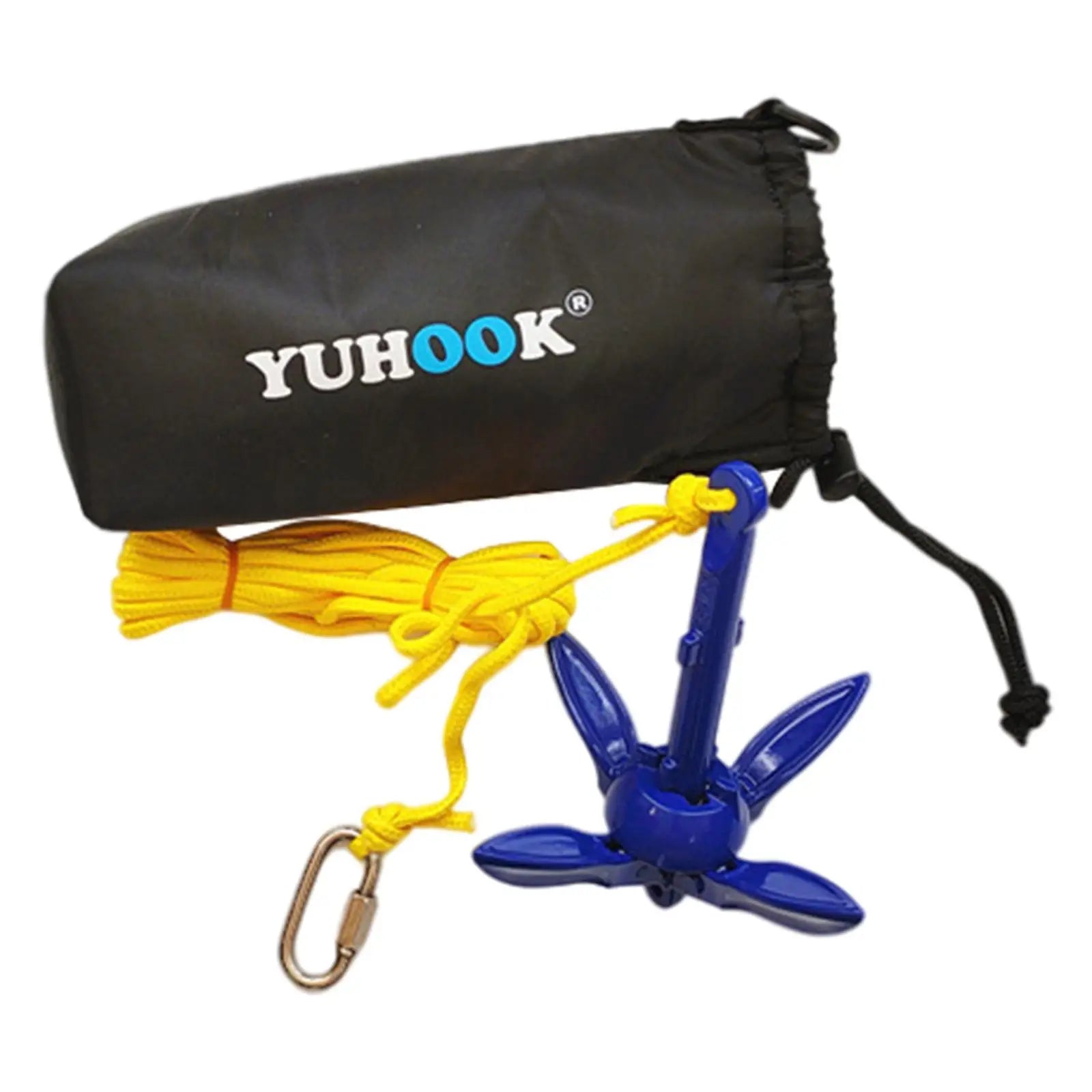 Kayak Anchor Kit with 16ft Rope for Jet Ski and Paddle Boards by Unbranded