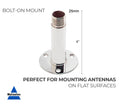 Matsutec Marine VHF Antenna Mounts Adjustable Base VHF Antenna Mount f