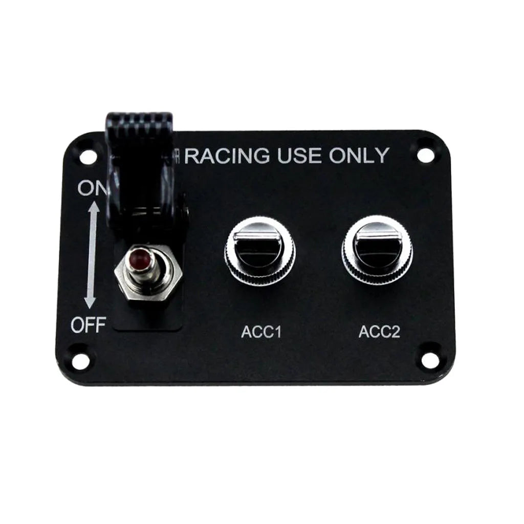 Car Marine Boat 12V 3 Gang Toggle Switches Control Panel Carbon Fiber 
