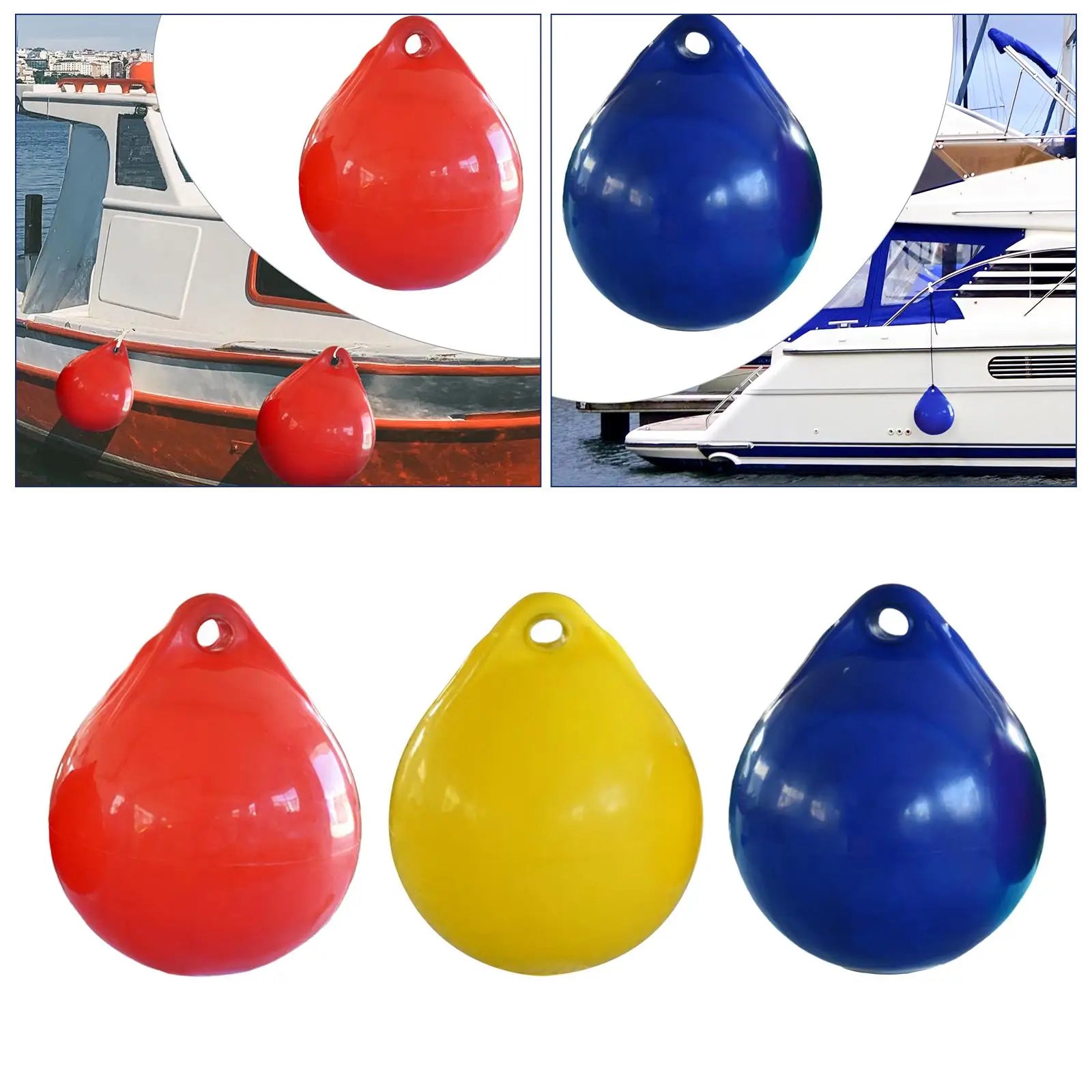 PVC Boat Fender Dock Edge Protection Inflatable Bumper by Unbranded