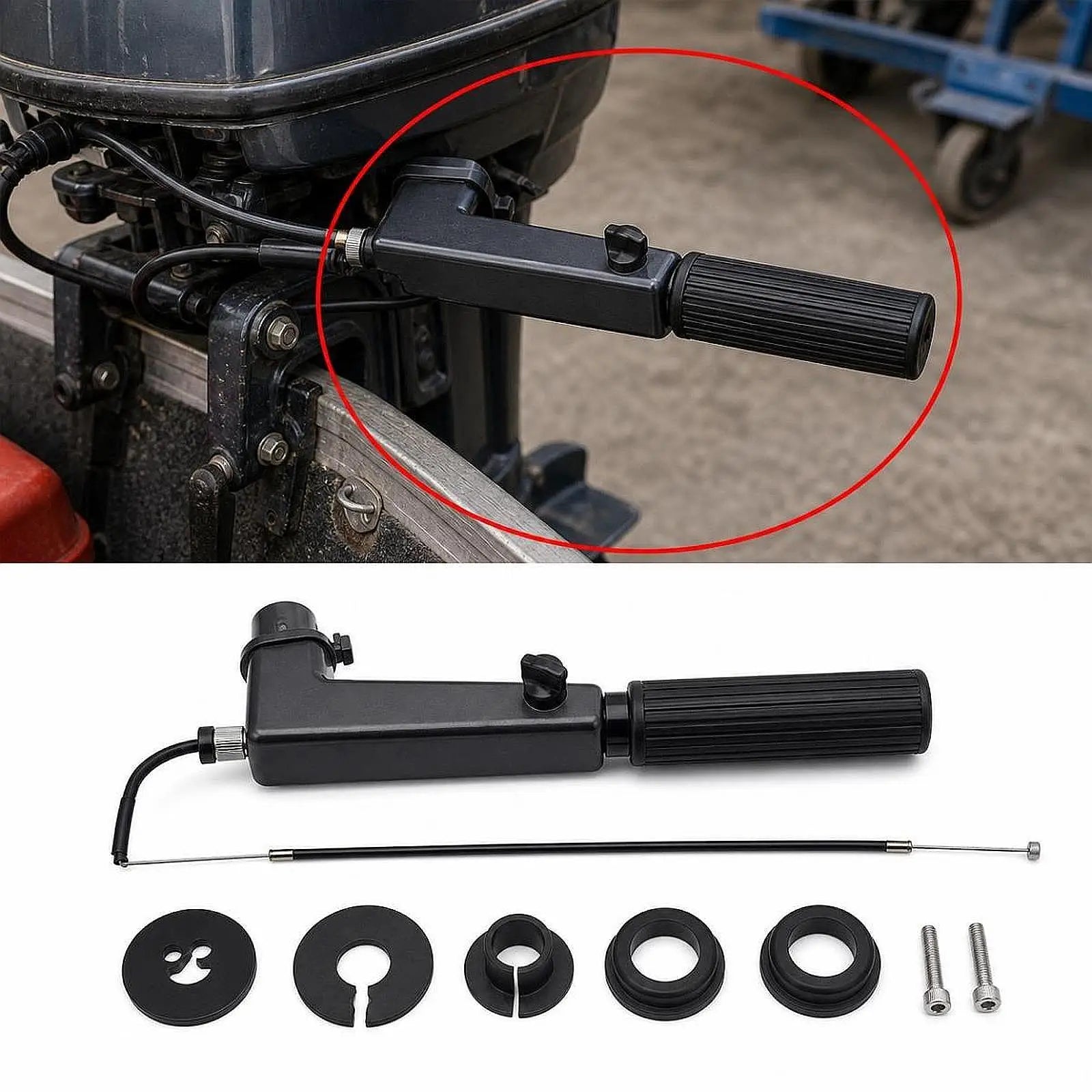 Universal Steering Handle Assy with Cable for Yamaha 2 Stroke Outboard