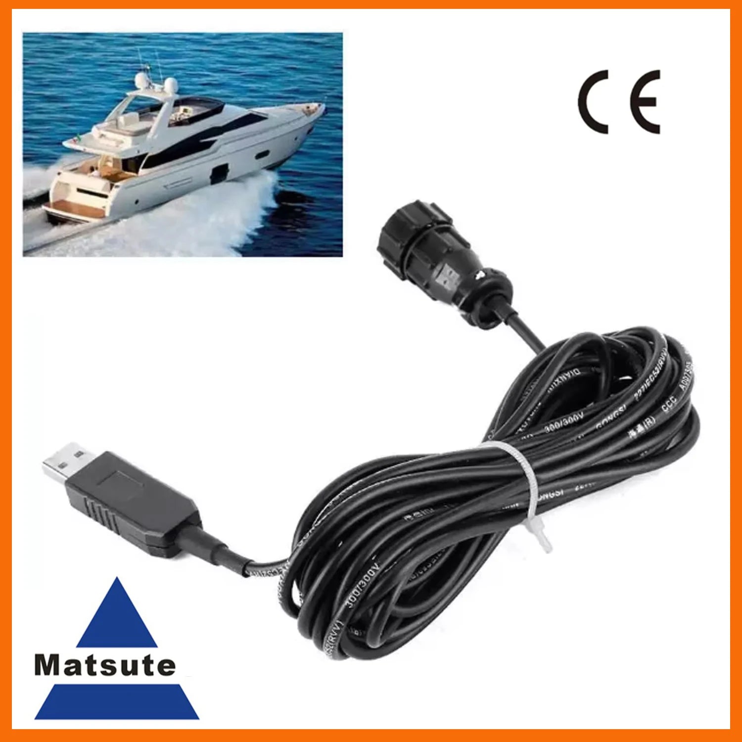 Matsutec NPC-100 AIS Pilot Plug USB Data with 3 Meter Cable by Matsutec