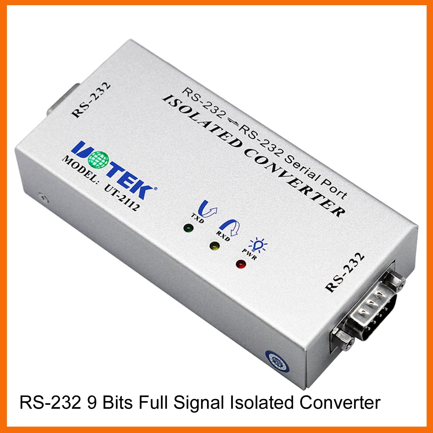 UT-2112 Industrial Grade RS-232 9 Bits Full Signal Isolated Converter 