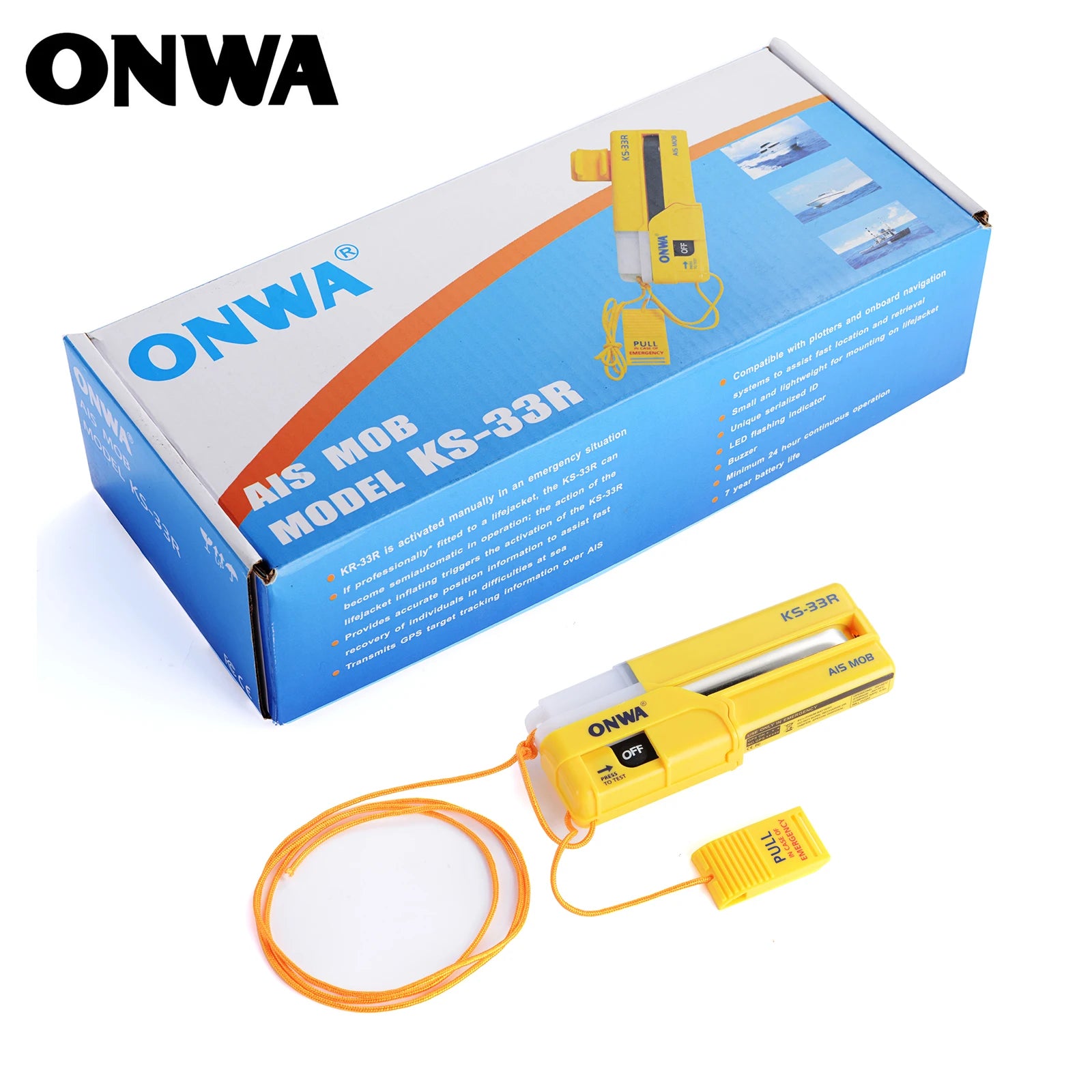 ONWA KS-33R AIS-MOB Personal Locator Beacon by ONWA