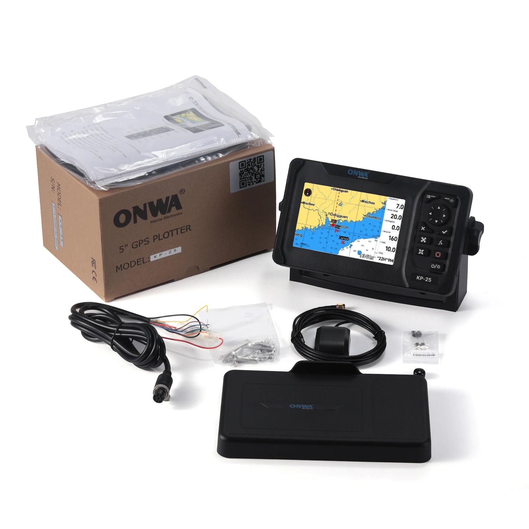ONWA KP-708A 7-Inch Color LCD GPS Chart Plotter by ONWA