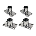 Rectangular Boat Hand Rail Base Stainless Steel Fittings by Unbranded