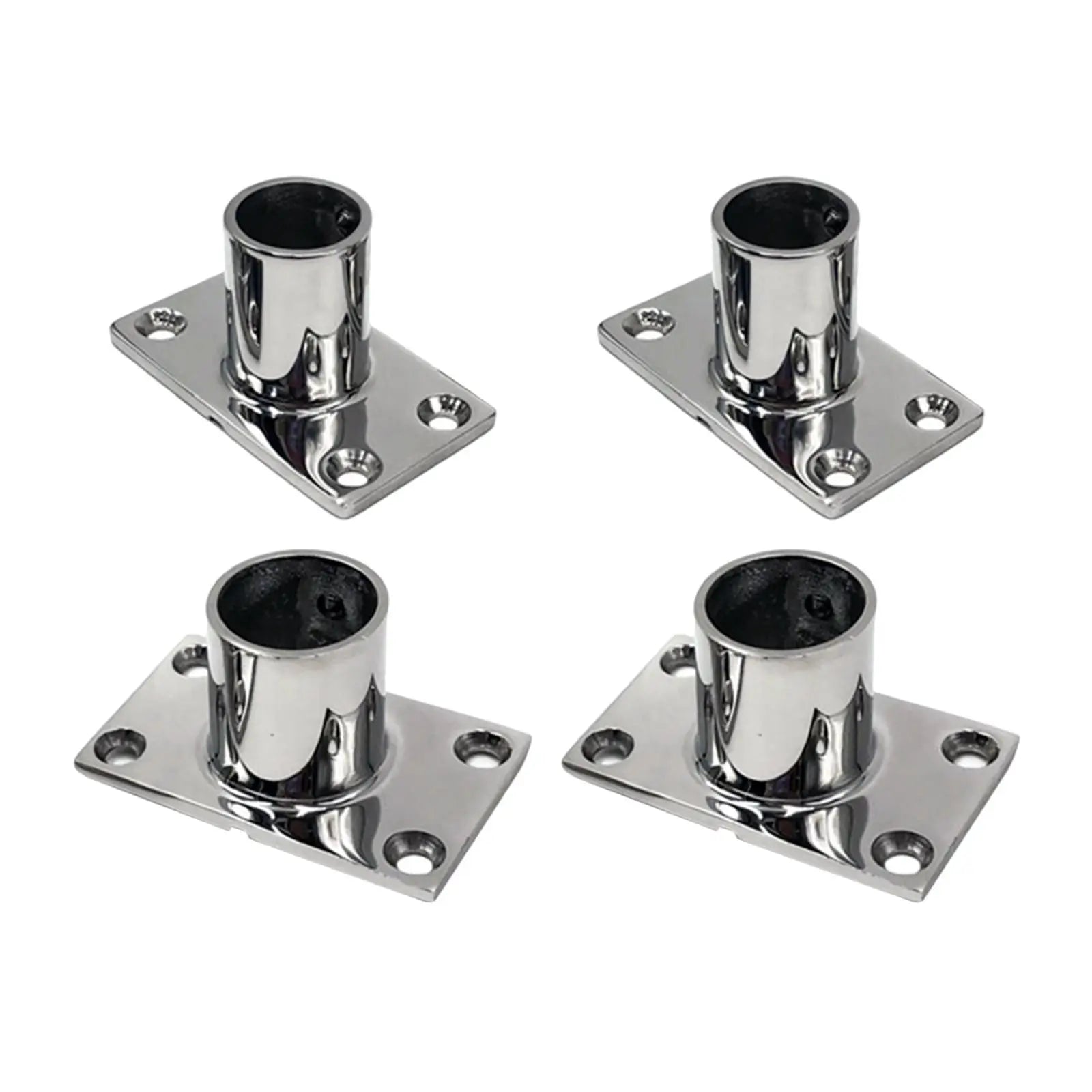 Rectangular Boat Hand Rail Base Stainless Steel Fittings by Unbranded