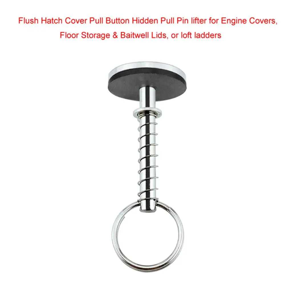 Stainless Steel Hatch Pull Hidden Pin Lifter Bimini Top Deck Hardware 