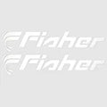 Fisher Boat Brand Decals 34973 | White Vinyl Stickers (Pair)Opens in a new window or tab