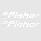 Fisher Boat Brand Decals 34973 | White Vinyl Stickers (Pair)Opens in a new window or tab