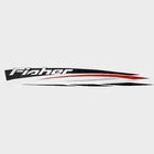 Fisher Boat Hull Decal 142771 | Black Graphic Sticker (STBD)Opens in a new window or tab