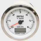 Ebbtide Boat Tachometer Marine Gauge 54711A | Beede Silver White 947354Opens in a new window or tab