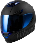 Fly Racing Sentinel Recon Helmet Matte Black/Blue Chrome for Street Bikes 2024Opens in a new window or tab