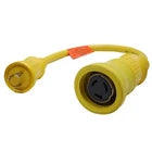 Hubbell Boat Shore Power Adapter HBL61CM56 | 30A - 50A 125V YellowOpens in a new window or tab