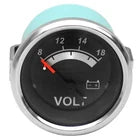 Teleflex Boat Volt Gauge 67019F | Sterling Silver / Black 2 InchOpens in a new window or tab