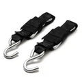 Boat Tie Down Straps | 3 Feet x 1 1/2 Inch Black Polyester (Pair)Opens in a new window or tab