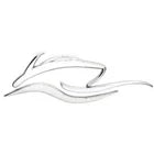 Rinker Raised Boat Emblem Decal 2280868 | 8 3/4 x 3 Silver PlasticOpens in a new window or tab