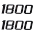 Emblem Decal Crestliner Black Silver Pair by Crestliner