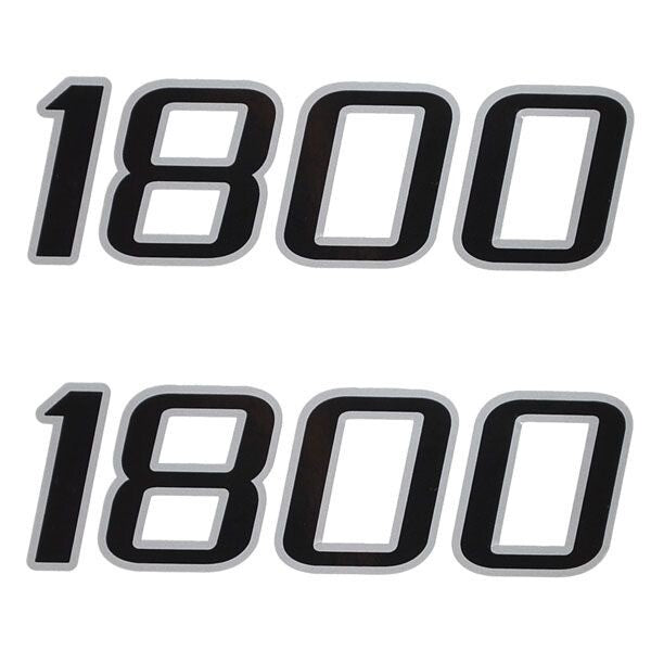 Emblem Decal Crestliner Black Silver Pair by Crestliner