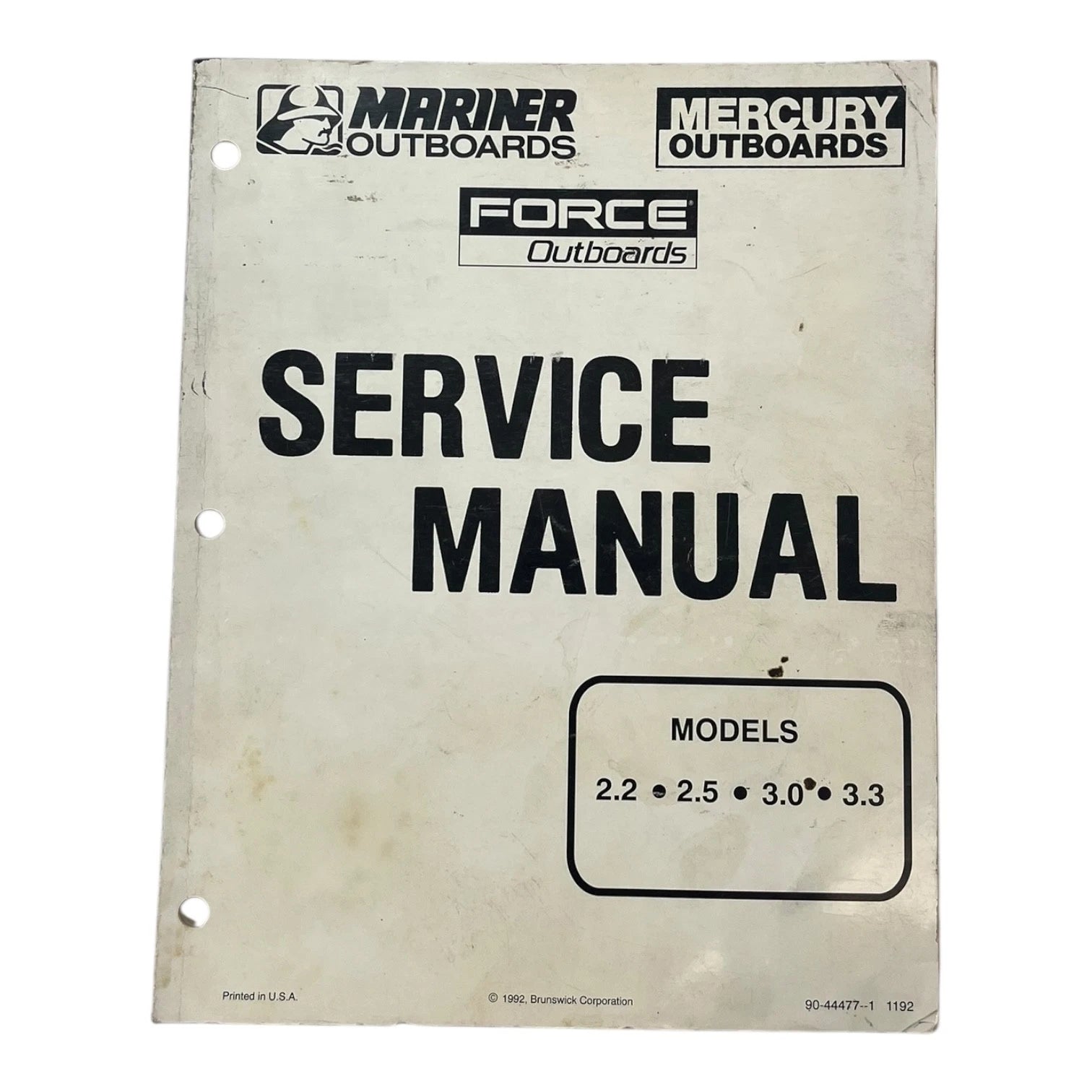 Mercury Mariner Force Outboards 90-44477-1 1192, Service Manual