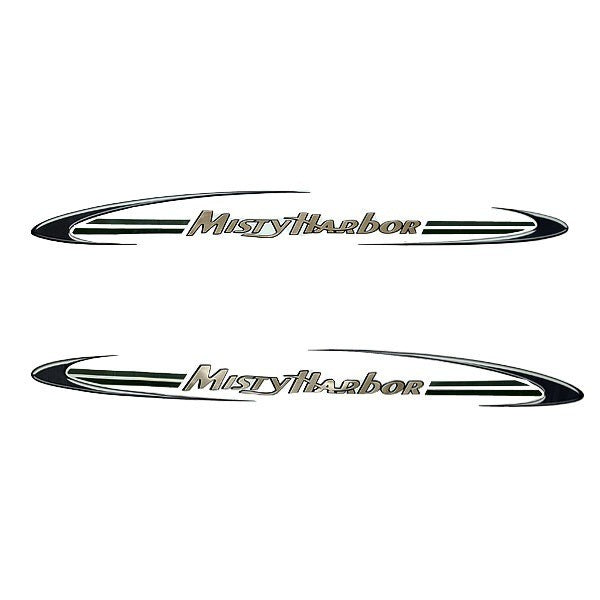 Boat Graphic Decals Gold Green Black by Misty Harbor