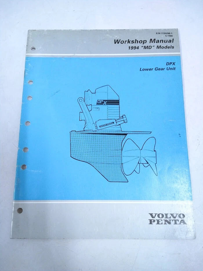 Volvo Penta 7735296, Dpx Lower Gear Unit Workshop Manual