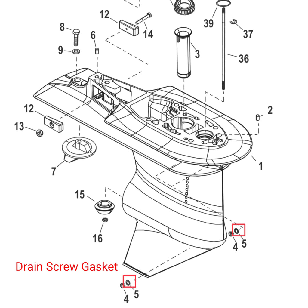 Drain Plug Gasket for Mercury Mariner 26-8M0204693/26-8M0007119