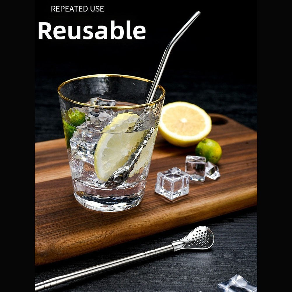 Steel Straw Spoon for Home