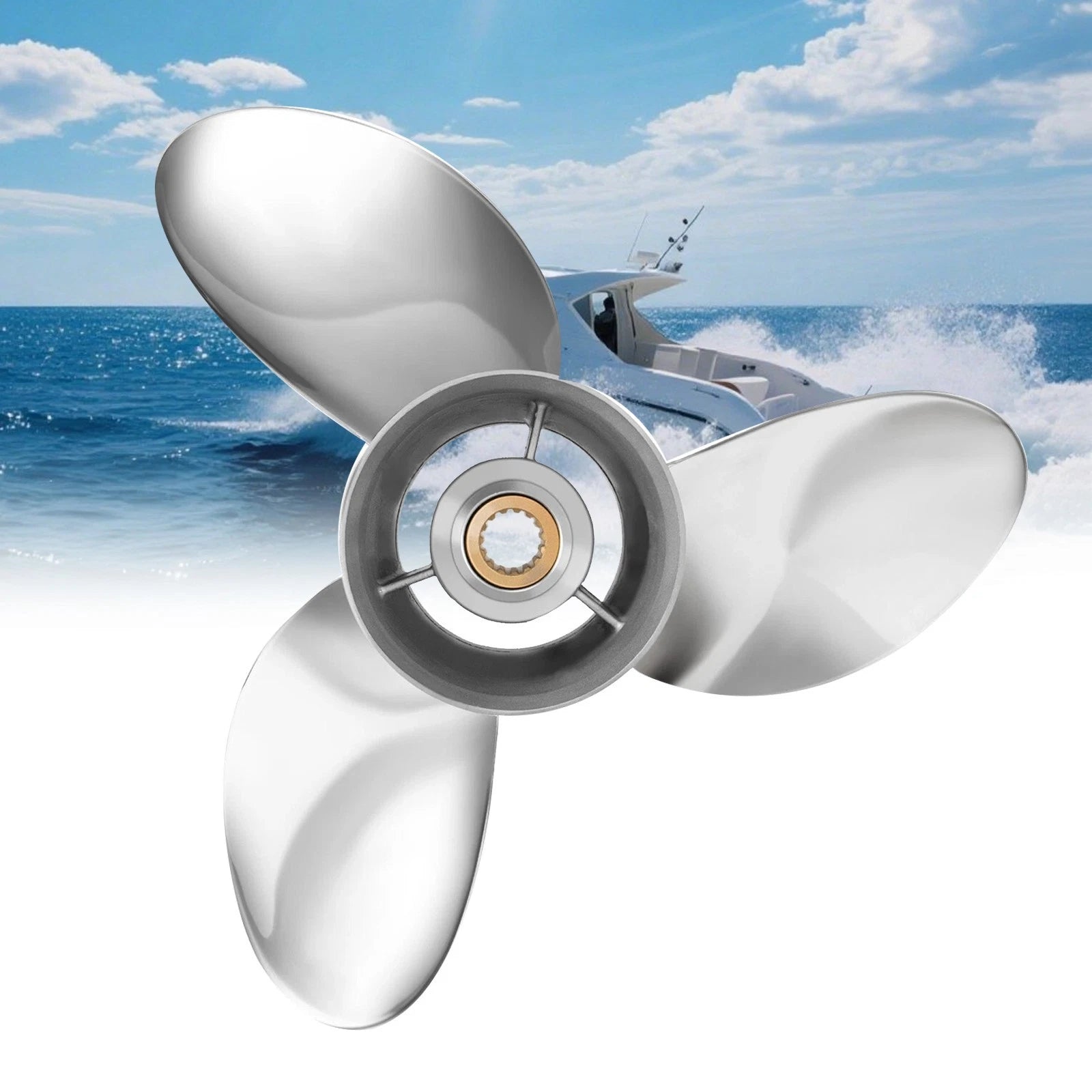 Stainless 15 X 15 Boat Propeller Fit Yamaha Engines 150-250hp 15
