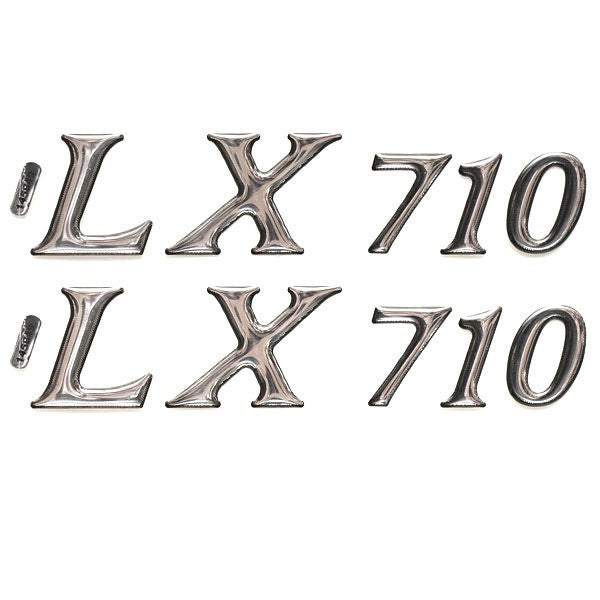 Raised Decals Larson Boat LX 710 Silver (Pair) by Larson