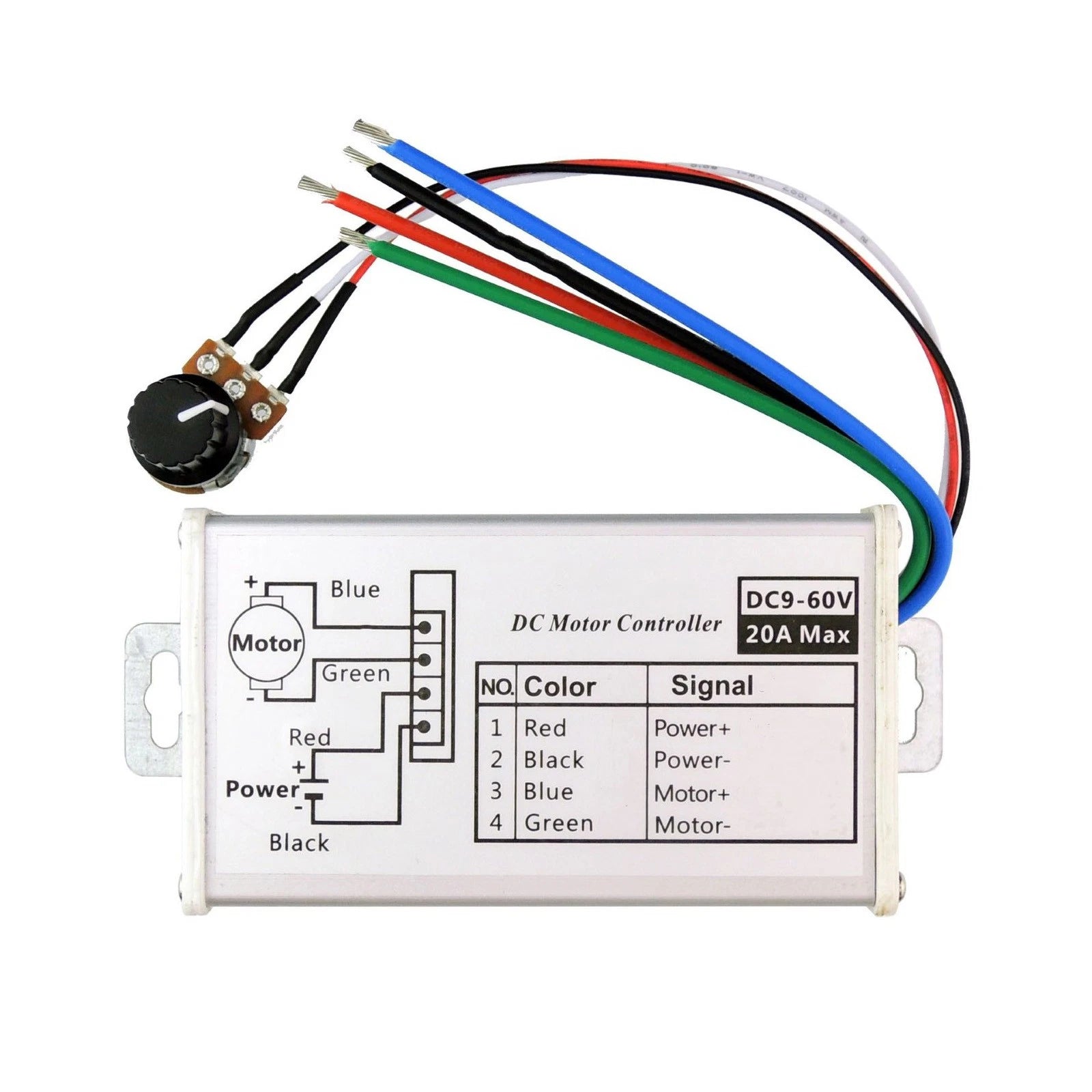 Dc Motor Speed Controller With Durable And Sturdy Structure 20a