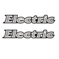 Boat Decals Electric 4 3/4 Inch Silver Black White