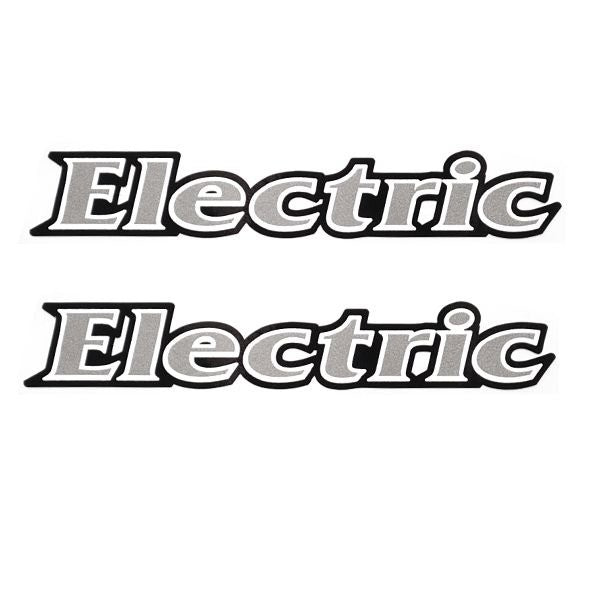 Boat Decals Electric 4 3/4 Inch Silver Black White