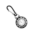 Silver Backpack Clip-on Carabiner Quartz Pocket Watch Fit For Outdoor