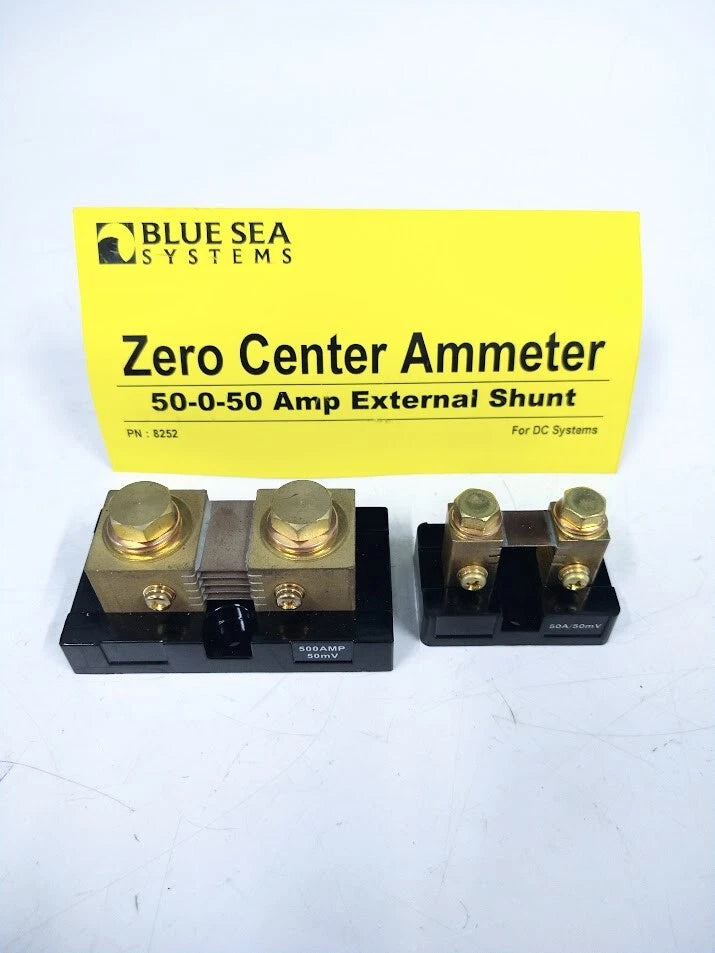 Blue Sea Systems 8252, Zero Center Ammeter 50amp &Amp; 500amp 50mv