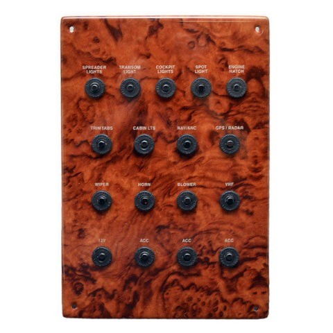 Breaker Switch Panel Rinker Woodgrain 300 by Rinker