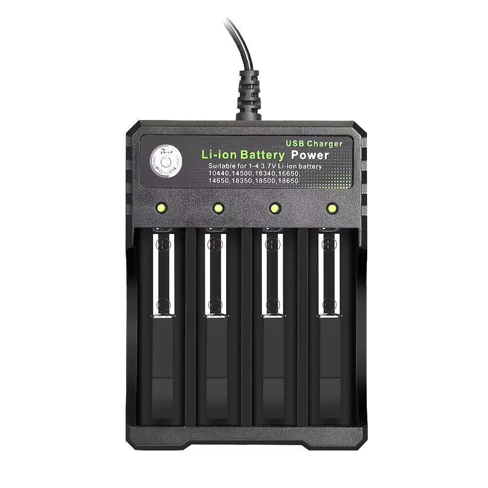 4 Slot Usb Battery Charger For Rechargeable Lithium Li-ion Batteries