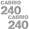 Larson Cabrio 240 Boat Raised Decals 0573068 Silver Stickers Pair by Larson