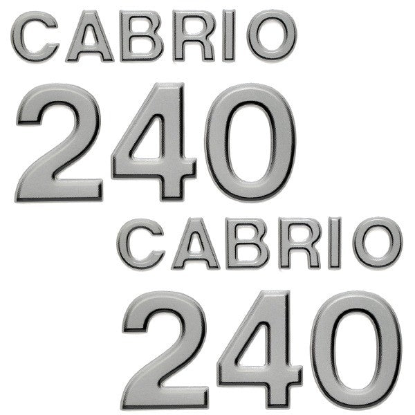 Larson Cabrio 240 Boat Raised Decals 0573068 Silver Stickers Pair by Larson
