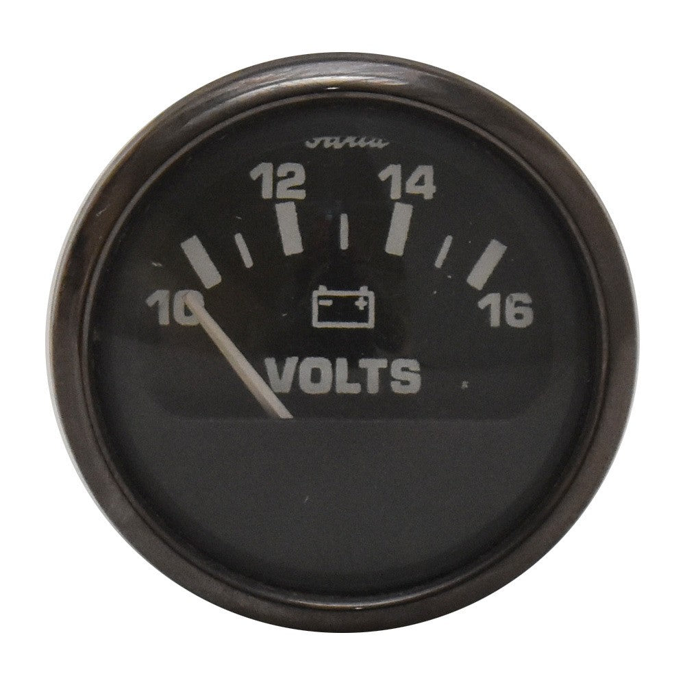Faria Boat Volt Gauge Euro Black Pewter by Faria