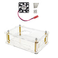 Acrylic Enclosure Box Protective Shell Cover With Cooling Fan For