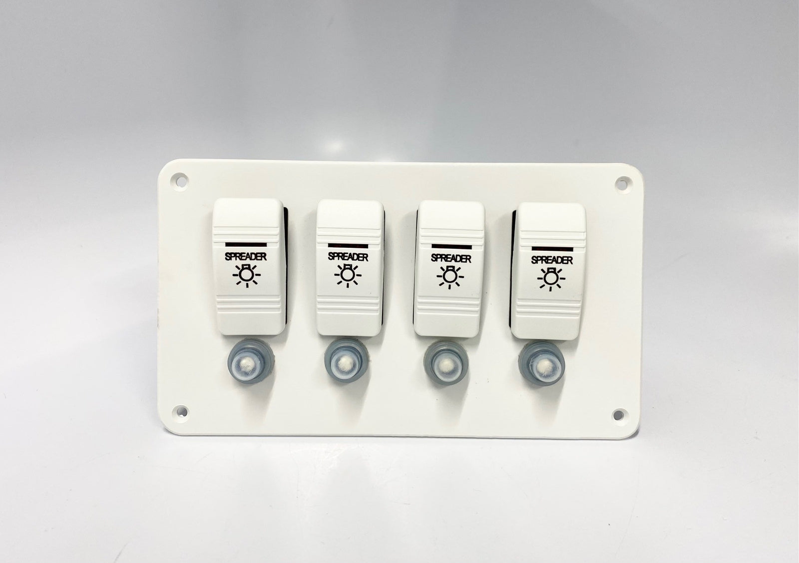 Spreader Light 4 Button Switch Panel , 7" X 4" , White , Carling V1d1