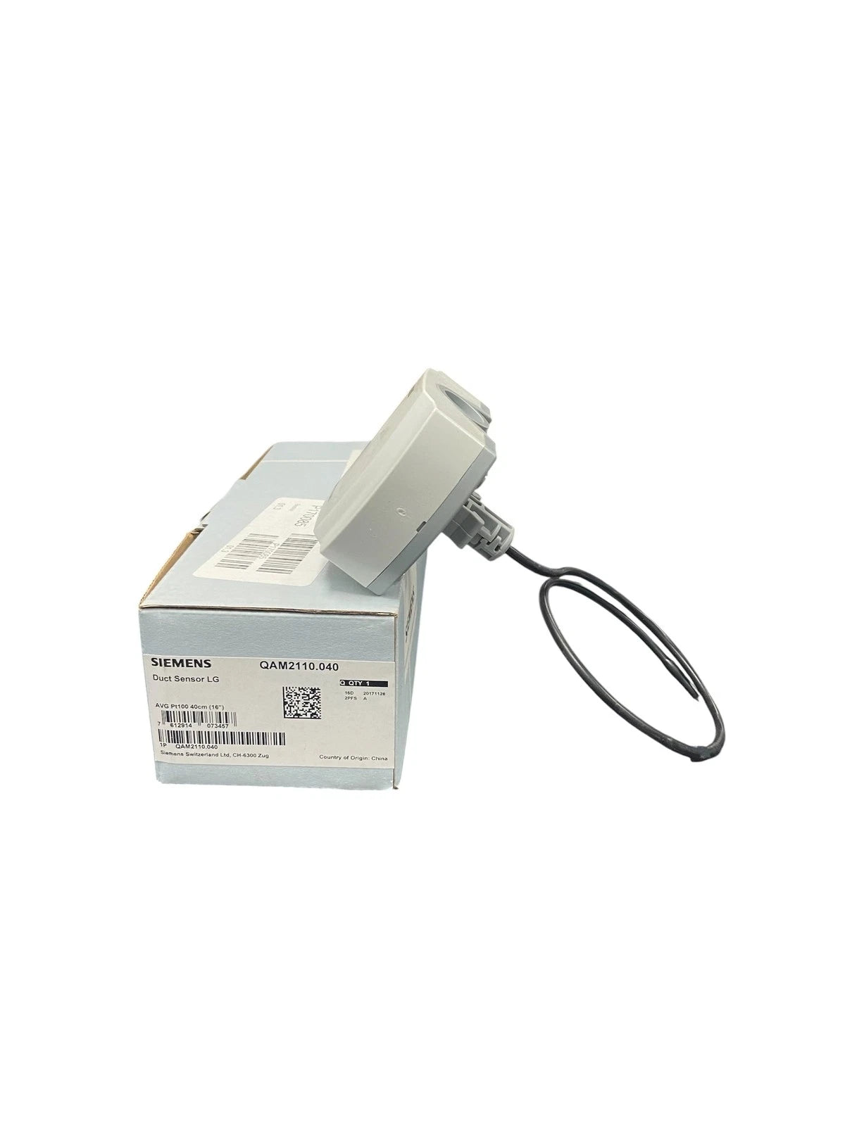 Siemens Qam2110.040, Duct Temperature Sensor Lg, Missing Housing New