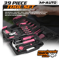 39 Piece Pink Household Hand Repair Tool Kit Screwdrive