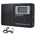 Black Digital Radio Lcd Display Fm/am/sw/mw Full Frequency Receiver