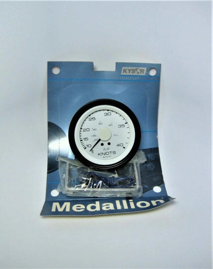 Medallion Ss-124-30W ~New~ 3-3/4" White Face / Black Bezel 0-40