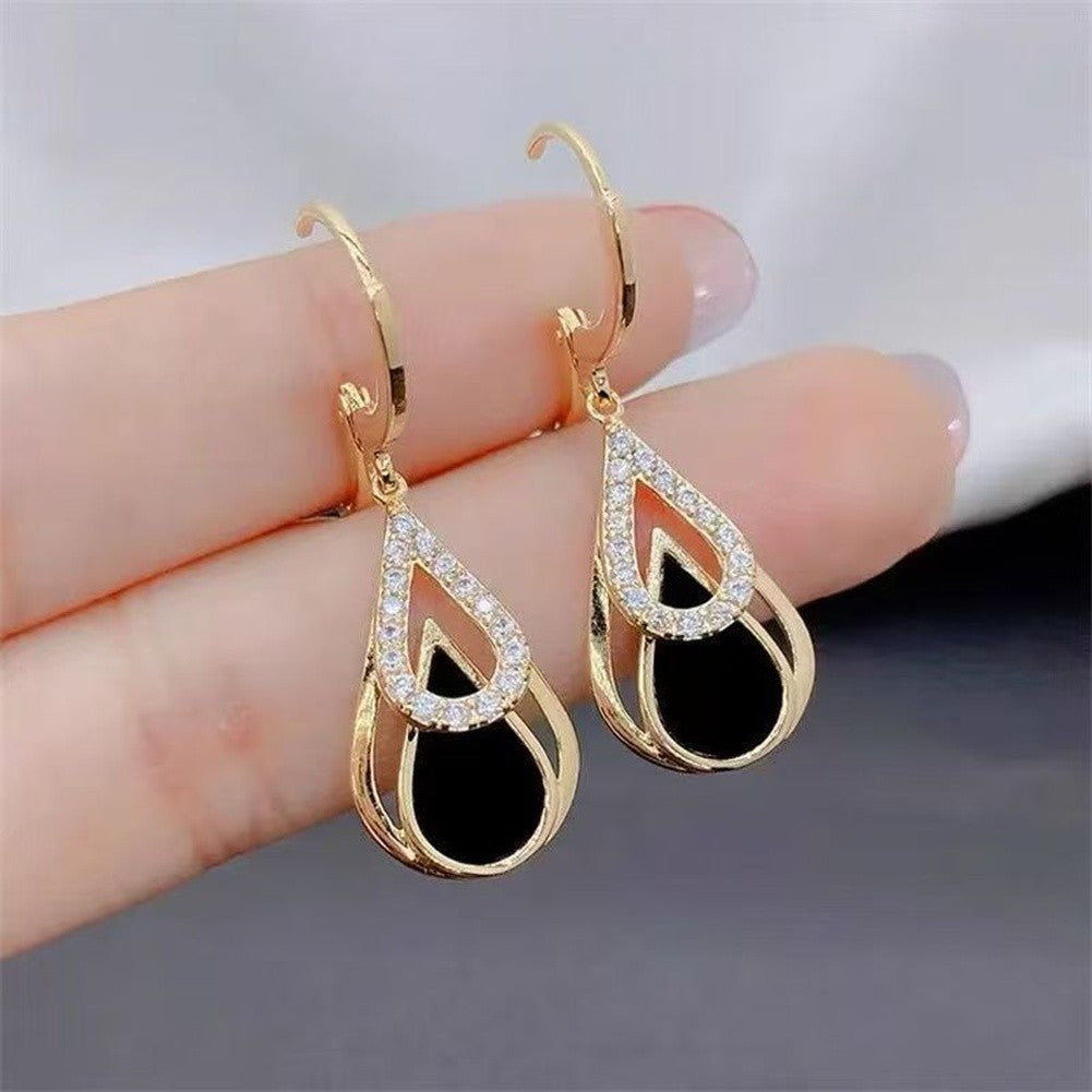 Heart Drop Necklace Women Jewelry Set