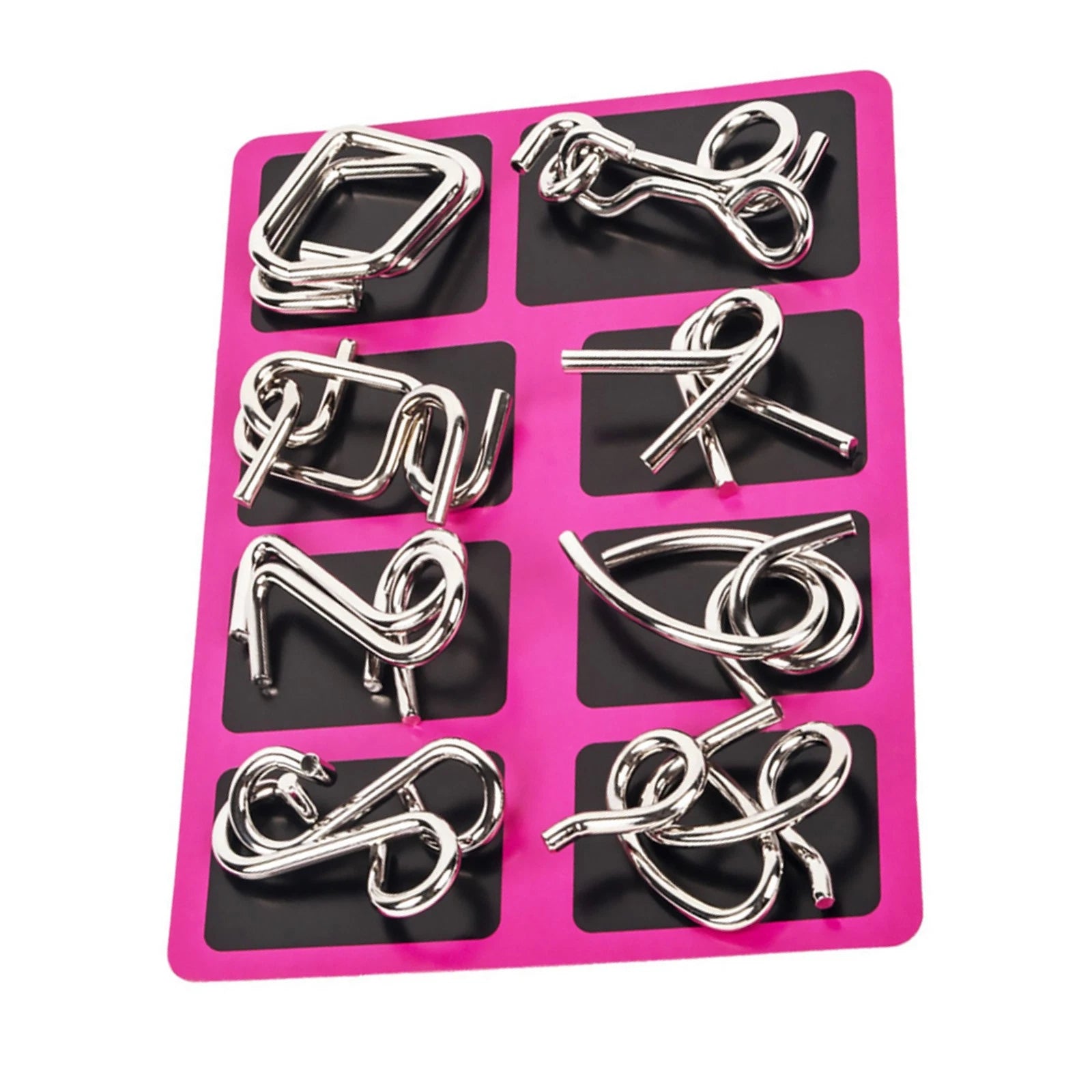 8 In 1 Metal Montessori Puzzle Wire Iq Mind Brain Teaser Kids